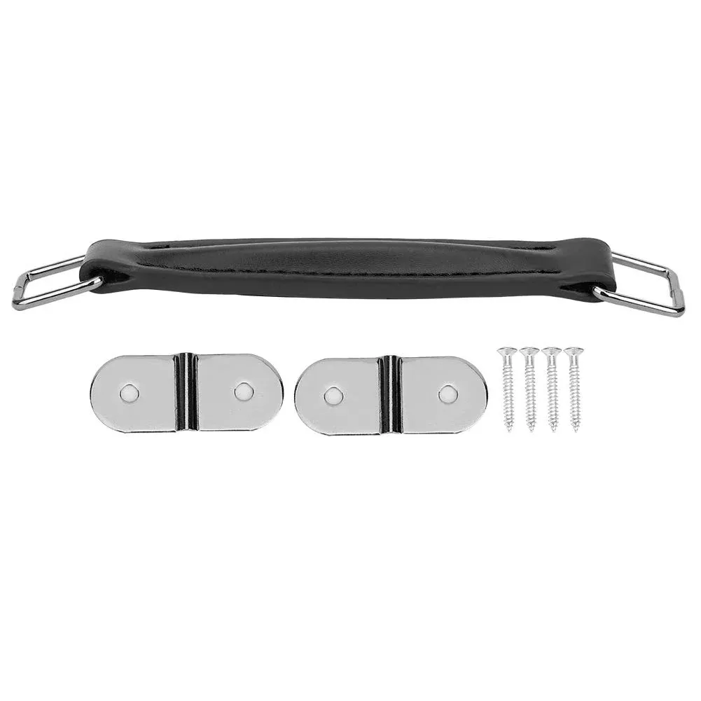 Vintage Guitar Amplifier Handle PU Leather Speaker Handle for Guitar Speaker(Black)