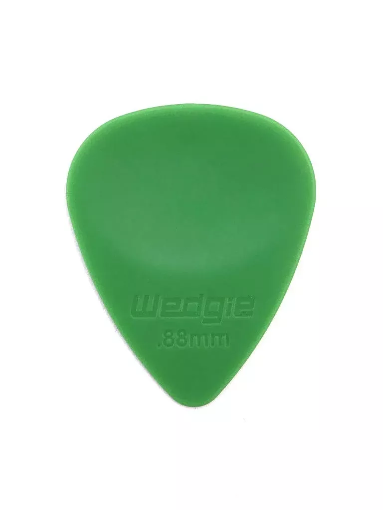 Wedgie WDPP88 0.88mm Wedgie Delrin Pick, 12 Pack, Green