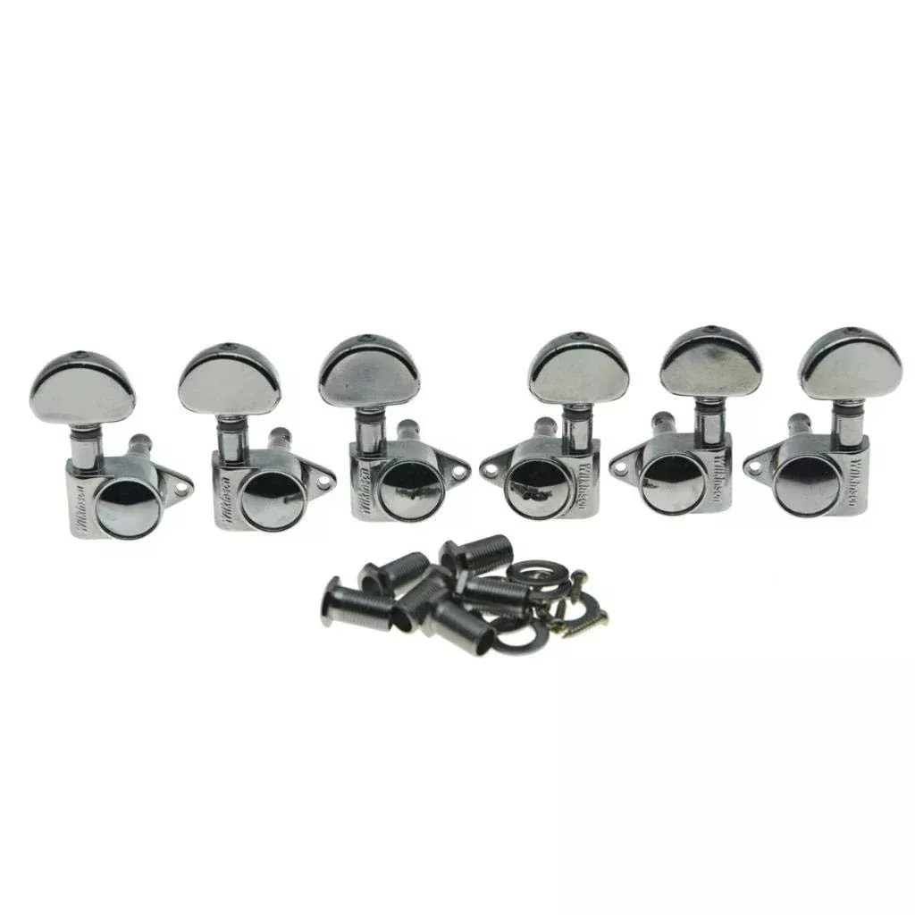 Wilkinson 3x3 ROTO Style Full Size Sealed Guitar Tuners Tuning Keys Pegs Guitar Machine Heads Fits USA Les Paul or Acoustic Guit