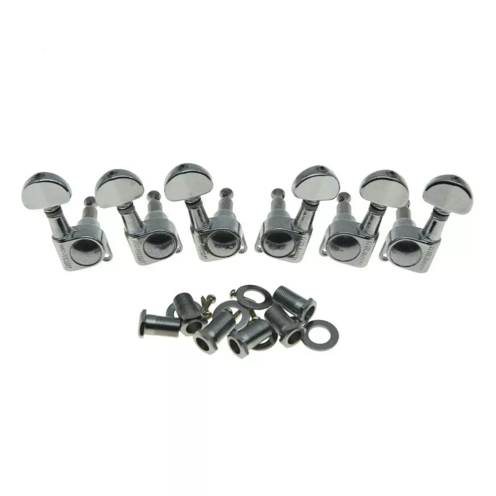 Wilkinson 3x3 ROTO Style Guitar Tuners Tuning Keys Pegs Guitar Machine Heads for Les Paul or Acoustic Guitars Chrome