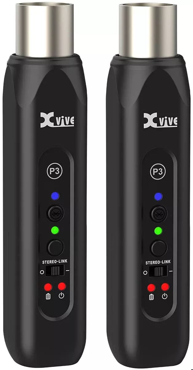 Xvive P3D Bluetooth XLR Receiver Pair for Audio Mixer, Active PA, DJ Systems