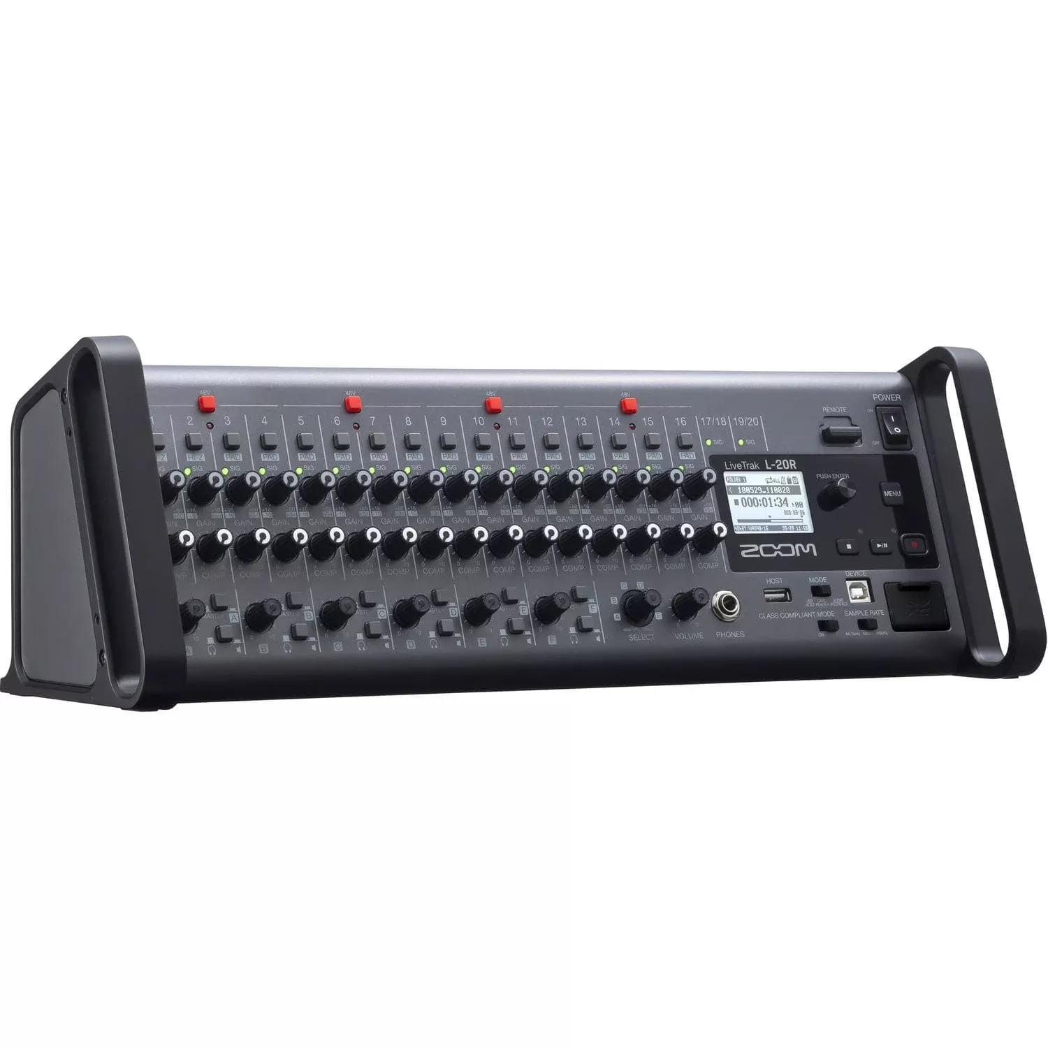 Zoom LiveTrak L-20R 20-Channel Digital Mixer-Recorder for Stage Use
