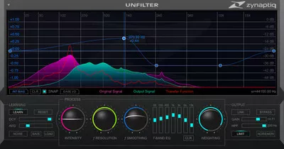 Zynaptiq UNFILTER Adaptive Tonal Contour Linearization Plug-In (Mac / PC)
