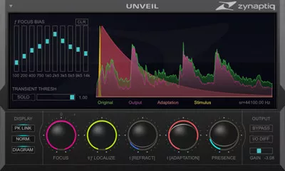 Zynaptiq UNVEIL De-Reverberation & Signal Focusing Plug-In (Mac / PC)